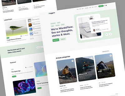 Content Creator Hub & Blogging Platform blog blogging content creator landing page online platform uiux user interface web design website wordpress