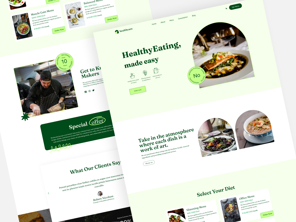 Nutritious Food Solutions for Health & Wellness food healthy landing page nutritious nutritious food organic uiux user interface web design website