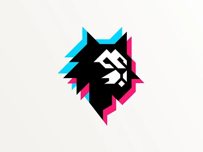 Lion Geometric Glitch ( LOGO FOR SALE ) animation app branding cat design geometric geometry glitch graphic design iconic illustration jaguar lion logo mockup modern puma simple unique vector