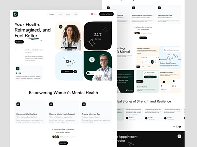 Healer - Health Care Website appointment doctor drugs health health care web healthcare website homepage hospital landing page medicine schedule ui web web design website website design