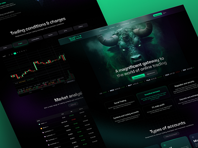 PCM BROKER / Online Trading Platform Website crypto design figma ui ui desin ux web