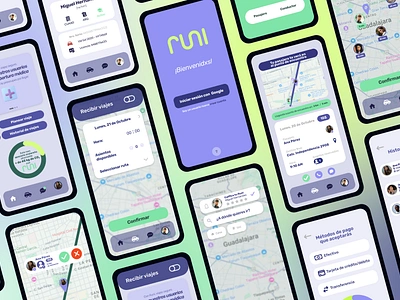 Runi - Carpool App design figma graphic graphic design ui ux