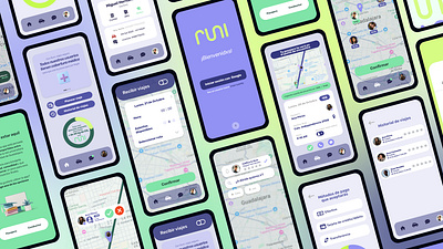 Runi - Carpool App design figma graphic graphic design ui ux