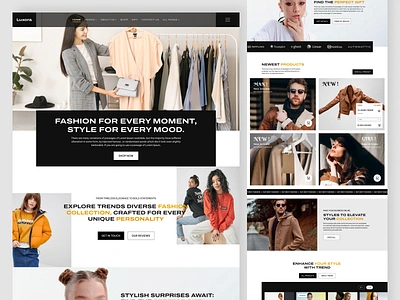 Luxora - Fashion Ecommerce Website 🔥 best website inspiration cart company profile design dipa inhouse ecomerce fashion fashion store landing page online shop sell shoes shopify store ui uiux ux web design web fashion website website layout