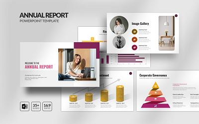 Annual Report PowerPoint Template pitch deck