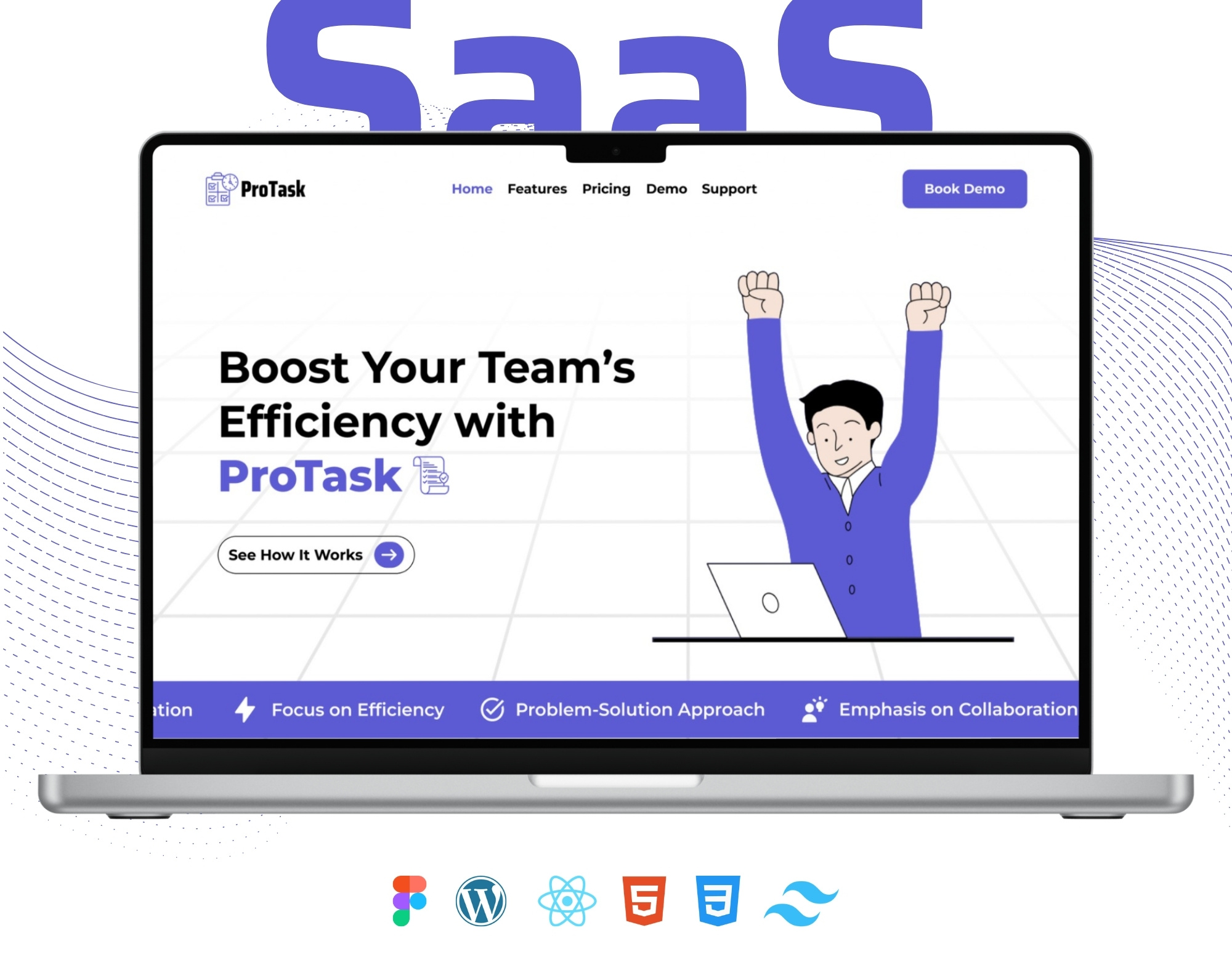 Saas Website | Landing Page | WordPress | HTML CSS design htmlcss illustration marketing ui web design