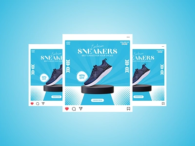 Exclusive Sneakers Promotion graphic design instagram order post product promotion sneakers social media