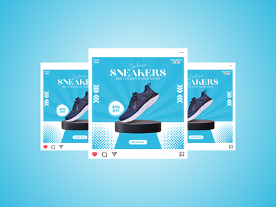 Exclusive Sneakers Promotion graphic design instagram order post product promotion sneakers social media