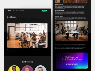 GoActive - Sports & Activities Website About Us Page community community activities community landingpage community sports landing page ports hub website sport about us sports sports and activities hub sports and activities website sports landingpage sports website ui ui design ux web design