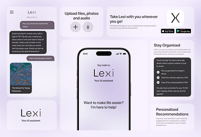 Personalized AI Assistant Mobile App ai ai app ai assistant ai design ai mobile app artificial intelligence branding design logo minimalist mobile mobile app mobile app design product design ui ui design ux ux design