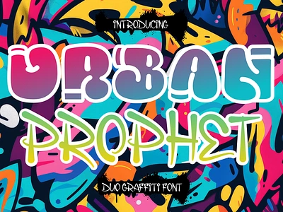 Urban Prophet – Duo Graffiti Font bold graffiti branding font cover creative display font duo font film font graffiti font graphic design illustration logo font megazine modern font movie font music packaging poster font street art street font typography