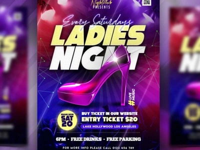 Ladies Night club poster design brochure club poster design event flyer event poster flyer freelancer design graphic design illustration invitation ladies night club party poster night club poster night party poster party invitation poster social media marketing