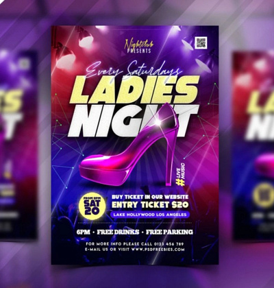 Ladies Night club poster design brochure club poster design event flyer event poster flyer freelancer design graphic design illustration invitation ladies night club party poster night club poster night party poster party invitation poster social media marketing