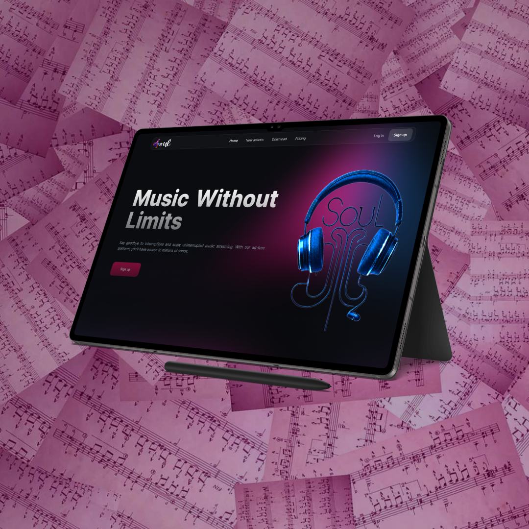 Soul - Music Website figma landing page music ui design uiux web design