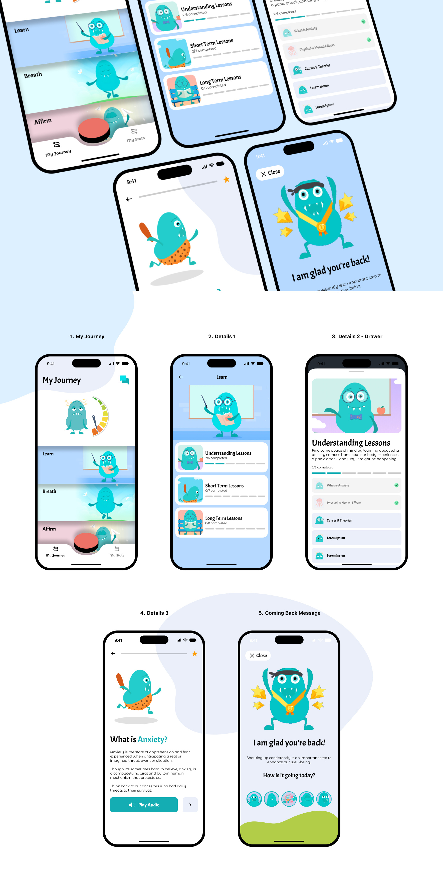 OCD Space App app design figma mobile mobile app mobile app design ui ui design uxui uxui design