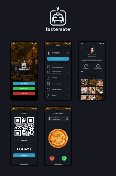 TasteMate App app design figma ios mobile mobile app mobile app design ui ui design uxui uxui design