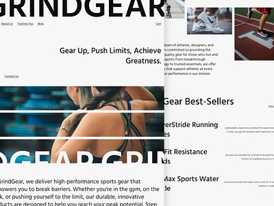 🎯🔥 GrindGear - High-Performance Sports Gear eCommerce Website athletebranding bolddesign cleanui digitaldesign ecommercedesign fitnesswebsite grungeaesthetic minimalistdesign modernwebsite neobrutalism onlinestoredesign performancegear sportsapparel sportsbrand sportswebsite ui uiuxdesign webdesign webdesigninspiration workoutgear