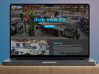 OUR VAN RV Website Design - Homepage branding graphic design photoshop ui vector