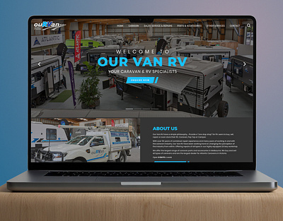 OUR VAN RV Website Design - Homepage branding graphic design photoshop ui vector