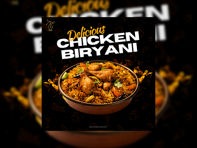 Spicy Chicken Biryani Poster Design - A Feast to Savor! branding canva design graphic design poster