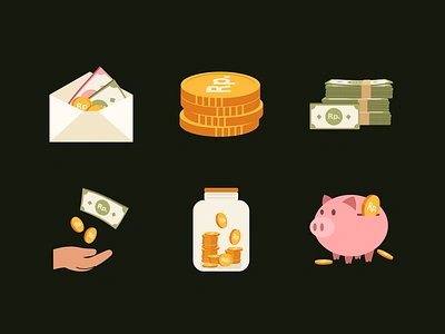 Money Saving Illustration 💰💵 piggy bank