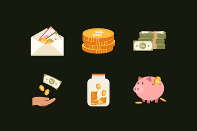 Money Saving Illustration 💰💵 piggy bank