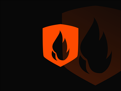 Fire defence logo branding company concept defence design esport fire graphic design illustration logo modern orange simple team