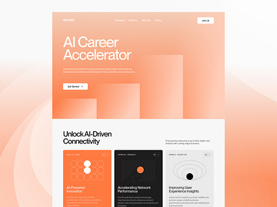 Elevate AI - Career Accelerator accelerator ai ai assistant ai website artificial intelligence career employee gpt homepage hr human resources landing page neural network openai product design recruitment saas saas landing page startup website