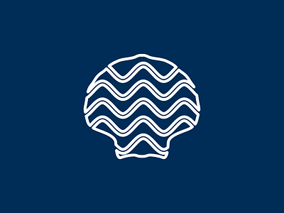 Shell Wave logo blue branding company concept design graphic design illustration logo modern shell simple wave