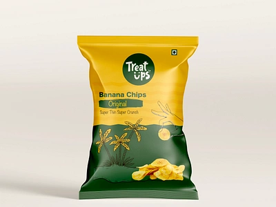 Banana Chips Design bananachips packaging branding illustration logo design packaging design snacks packaging