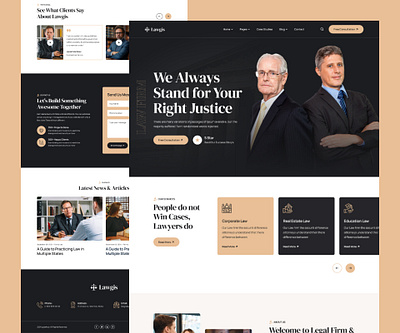 Law Firm and Attorney Figma Template law theme solicitor