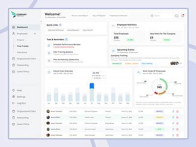 Task Management Dashboard app app design branding cms dashboard design employee gradient graph management ui ux