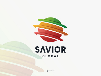 SAVIOR GLOBAL Creative Logo Design analitycs assets colorful consultancy cunsulting cyber cyber security data digital global globe gradient insights logo logo design o logo protection saas seashell security