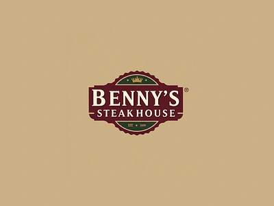 Benny's-Steakhouse-Logo app branding design graphic design illustration logo logos typography ui vector