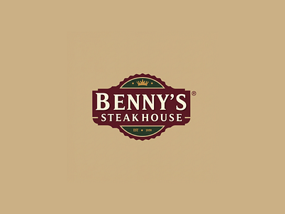 Benny's-Steakhouse-Logo app branding design graphic design illustration logo logos typography ui vector