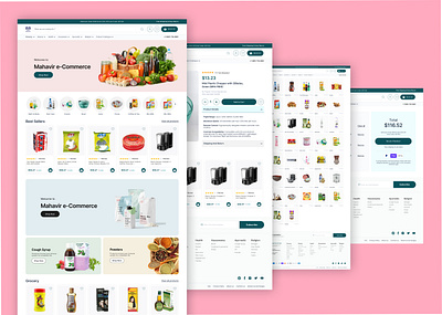 Mahaekart Website - Online Grocery Shopping Experience creative website e commerce website grocery store design online shopping platform responsive design uiux user friendly interface web design web development website