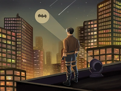 An Eye for An Eye, A Leg for A Leg art artwork batman batsignal characters comics dc digital art digital drawing digital illustration drawing fanart illustration jason todd procreate