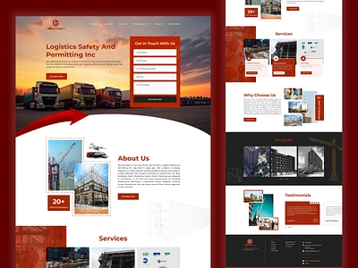 Logistics Safety and Permitting Inc - SEM Website Design construction ui creative ui logistics safety permitting services professional website responsive design sem website design ui design ux design web development website design
