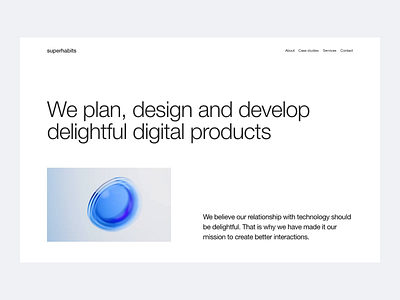 superhabits / hero interaction agency animation design framer hero herosection interaction jitter landingpage motion portfolio section ui ui design ux weblflow website