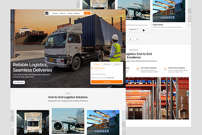 Logilistic - Logistic Branding Profile Website companyprofile design landingpage logistic logisticwebsite ui uidesigner uiux web webdesign website