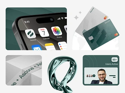 Ascone - Finance & Logo Branding animate b2b banking app brand branding card company profile credit debit exchange finance financial fintech mastercard money payment saas startup visual identity wallet