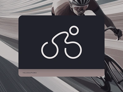 Velo Sapiens mark bicycle bike cycle velo design logo mark logotype man human sapiens