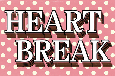 Heartbreak Eighties Retro Serif font sans serif graphic design vector