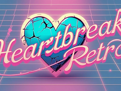 Heartbreak Eighties Retro Serif animation font graphic design illustration script vector