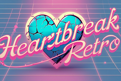 Heartbreak Eighties Retro Serif animation font graphic design illustration script vector