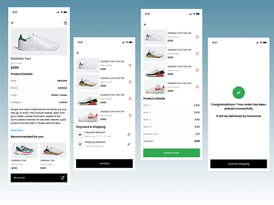 Online Shoes App Design - Part 2 app design templates ui ux design