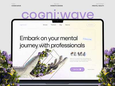 COGNI WAVE : Find Peace Within Yourself anxiety relief calm ui digital wellness emotional wellbeing health and wellness holistic design inner peace mental clarity mental health mental health support mental health tech mental wellness mindfulness mindfulness app self care design self help tools stress management therapy resources uiux design wellness design