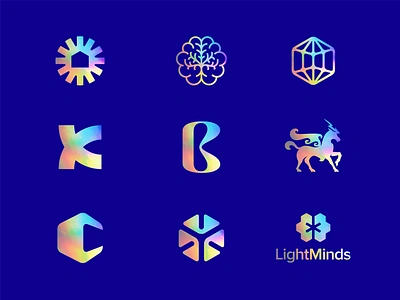 Top 9 of '24 best brain branding business celebration circle collection company geometry graphic design hexagon icon illustration letter logo mark minimalist modern simple ui