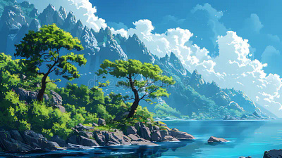 illustration Nature 3d animation