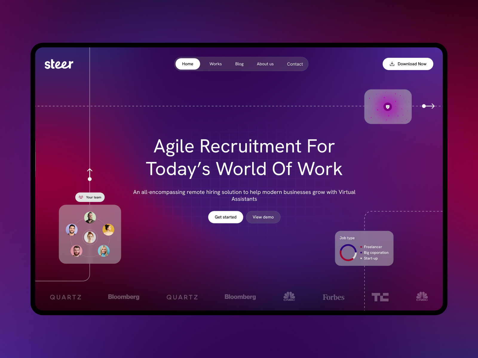 Example of Landing Page Website Design